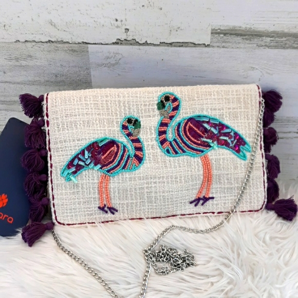 NWT ASMARA CROSSBODY/CLUTCH BEADED BAG - Picture 2 of 13